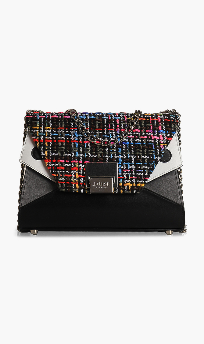 

Jadise Tweed Leather Sling Bag