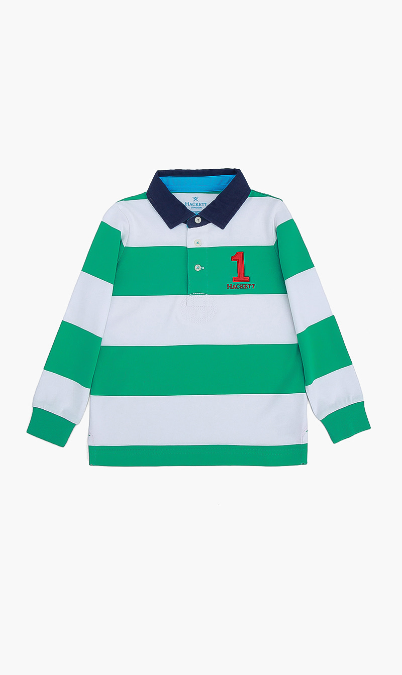

Stripe Logo Polo, Green