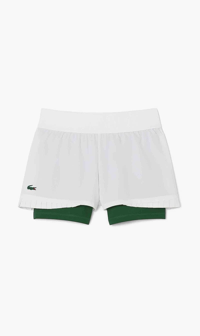 Lacoste White Shorts for Women