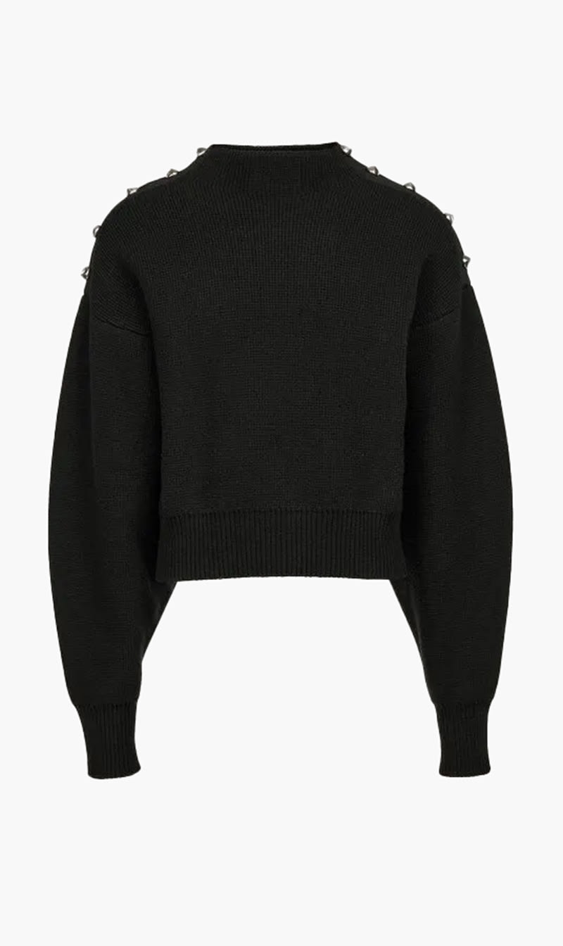 

Salvatore Ferragamo Black Wool And Cashmere Long Sleeves Fantasy-neck for Men | The Deal Outlet