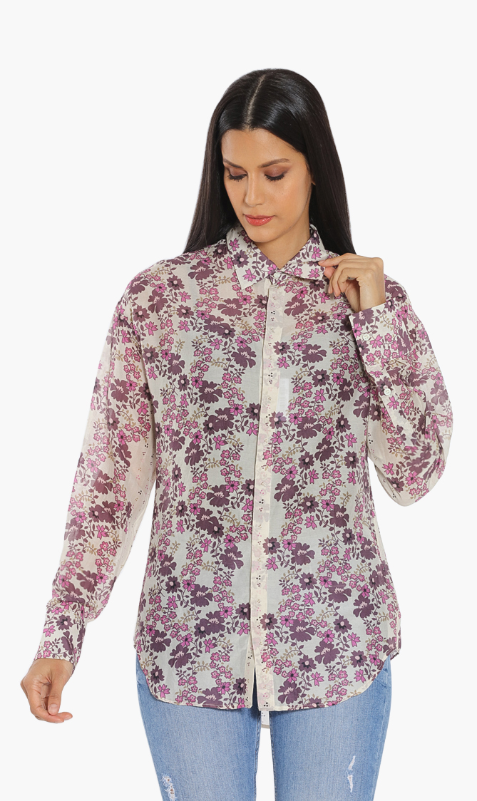 Dsquared2 Floral Long Sleeves Shirt