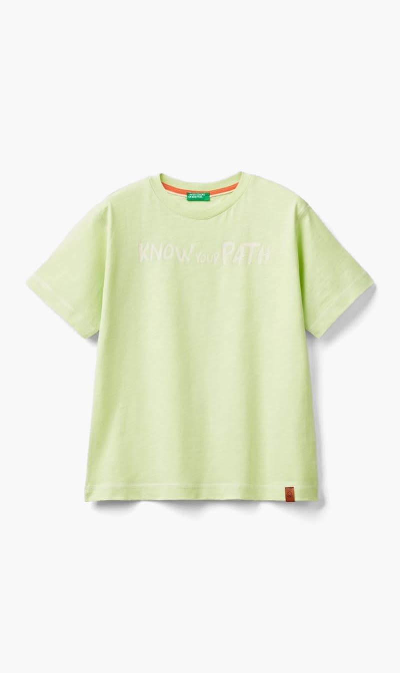 

United Colors Of Benetton Yellow Cotton Graphic T-shirt for Boys