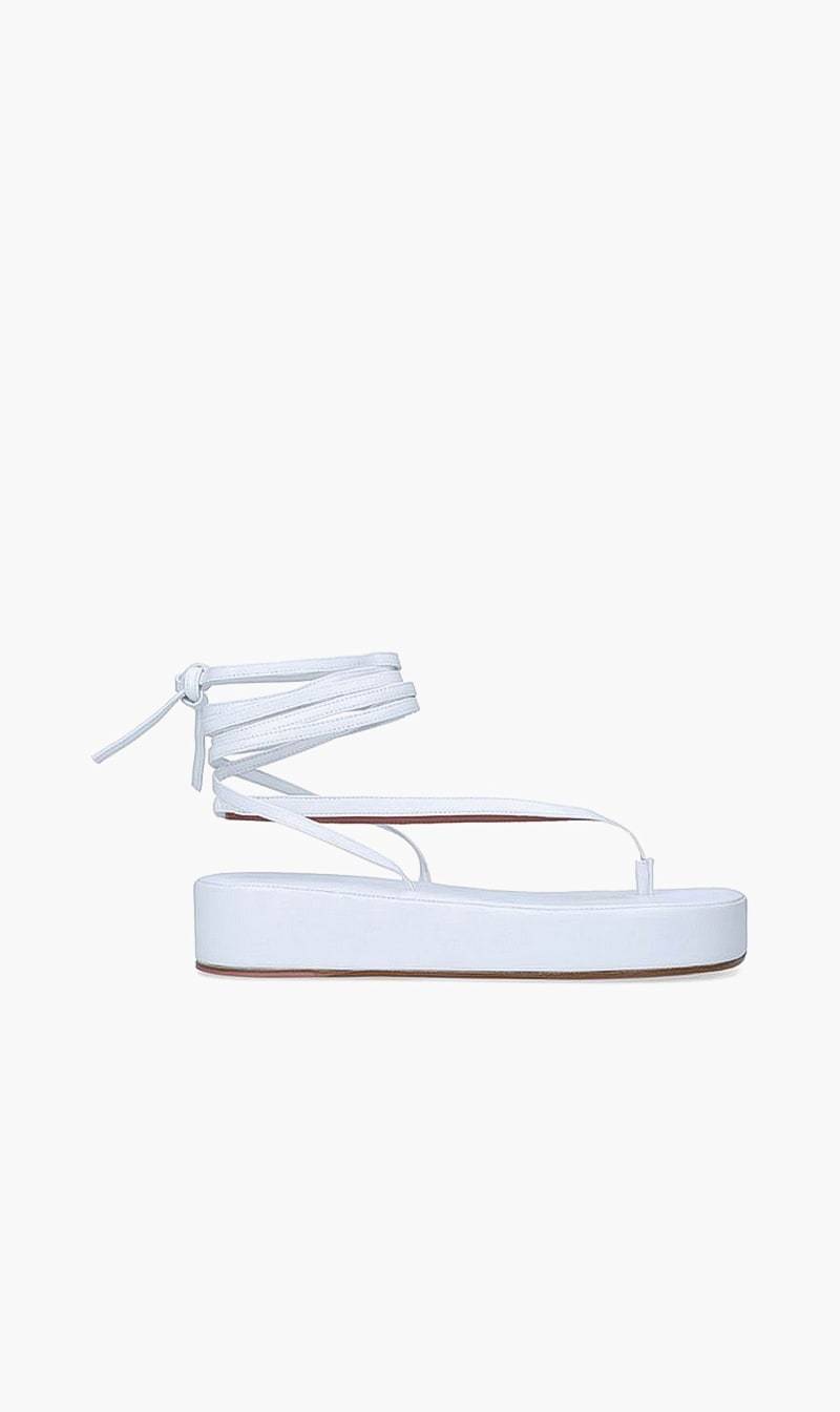 

Jamie Ankle Wrap Flatform Sandals, White