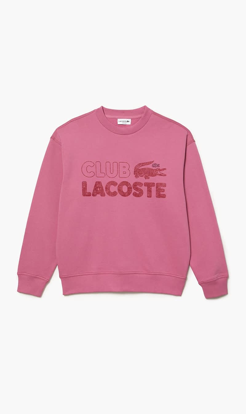 

Lacoste Pink Vintage Print Sweatshirt for Men | The Deal Outlet