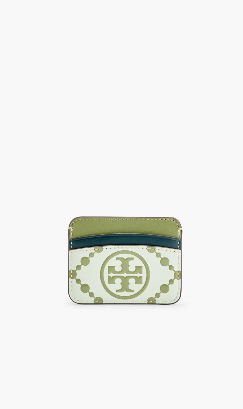 

Tory Burch Multi-color T Monogram Contrast Embossed Card Case for Women | The Deal Outlet