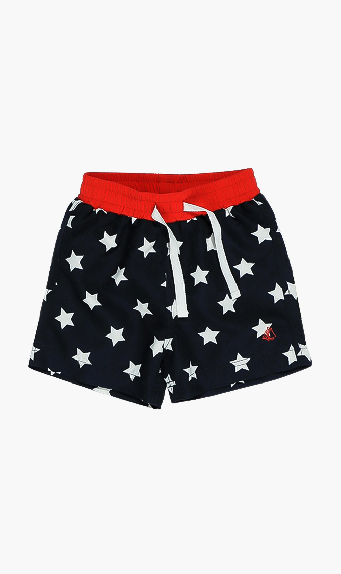 Printed Beach Shorts, Blue