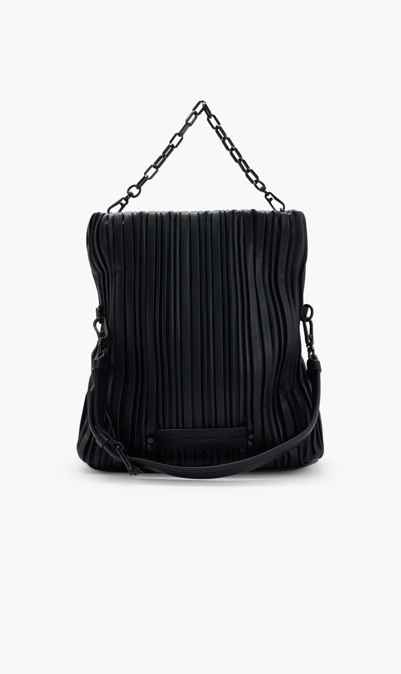 

Karl Lagerfeld Black Kkushion Sm Folded Tote for Women | The Deal Outlet