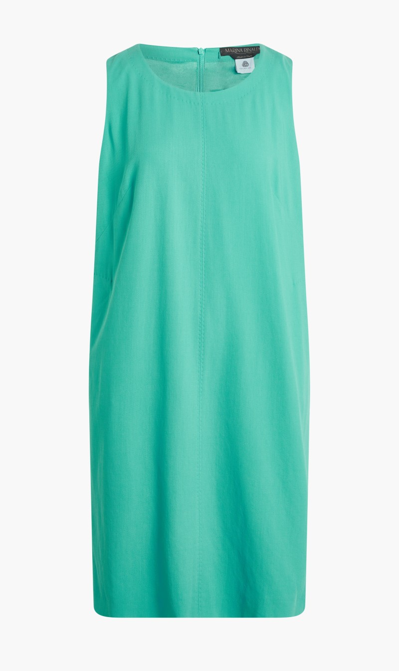 

Marina Rinaldi Green Minimalist Debutto Dress for Women | The Deal Outlet