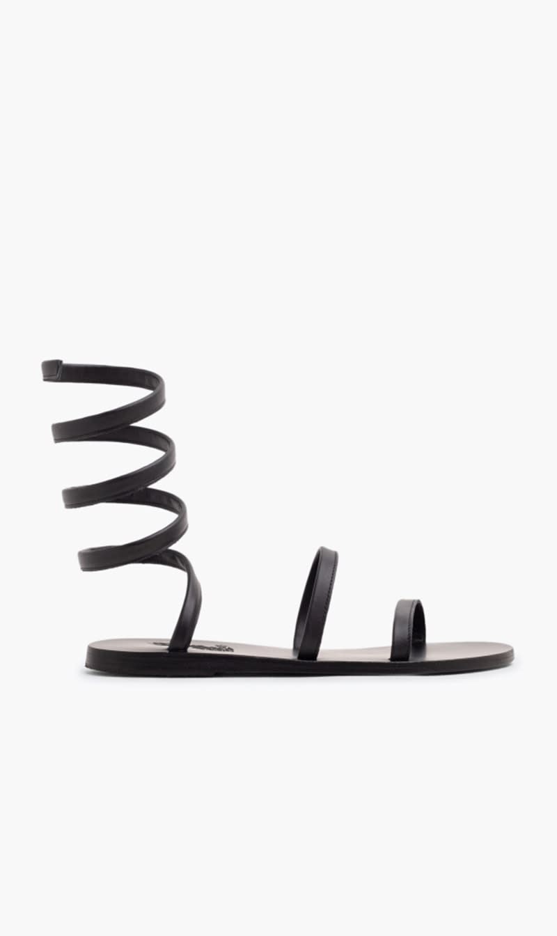 

Ancient Greek Sandals Black Womens Flat Sandal for Women | The Deal Outlet