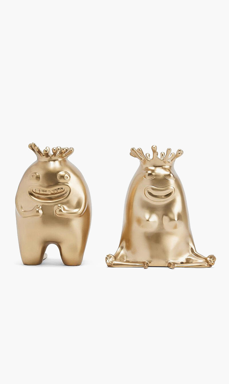 

L'objet Gold Haas King + Queen Set Of 2 Candlesticks | The Deal Outlet