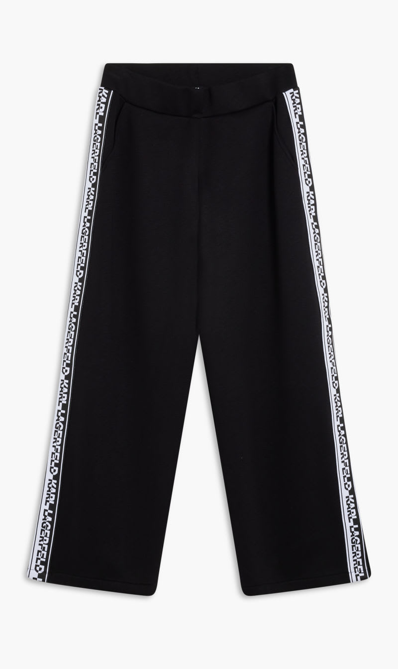 

Karl Lagerfeld Black Logo Tape Culottes for Women | The Deal Outlet