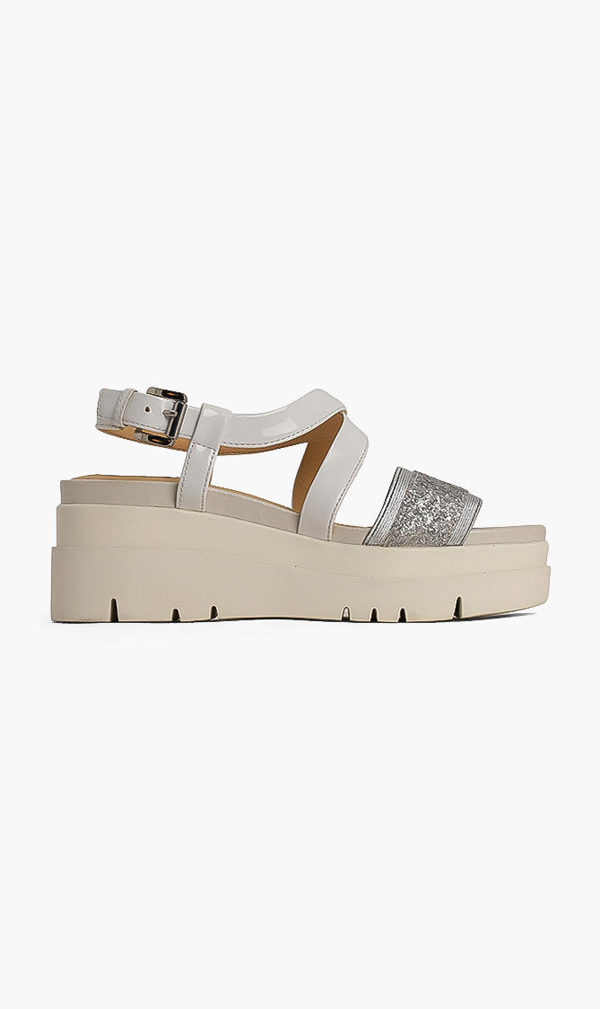 

Geox Radwa Glitter Leather Platform Sandals
