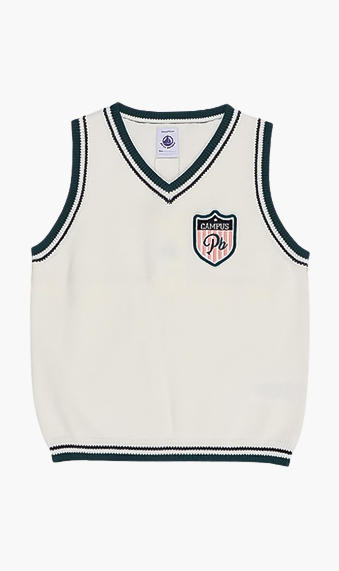 

Cotton Sleeveless Jumper, White