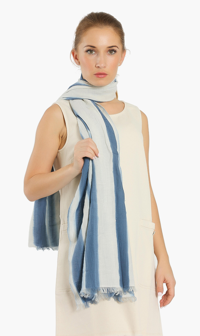 

Jacob Cohen Striped Linen Scarf