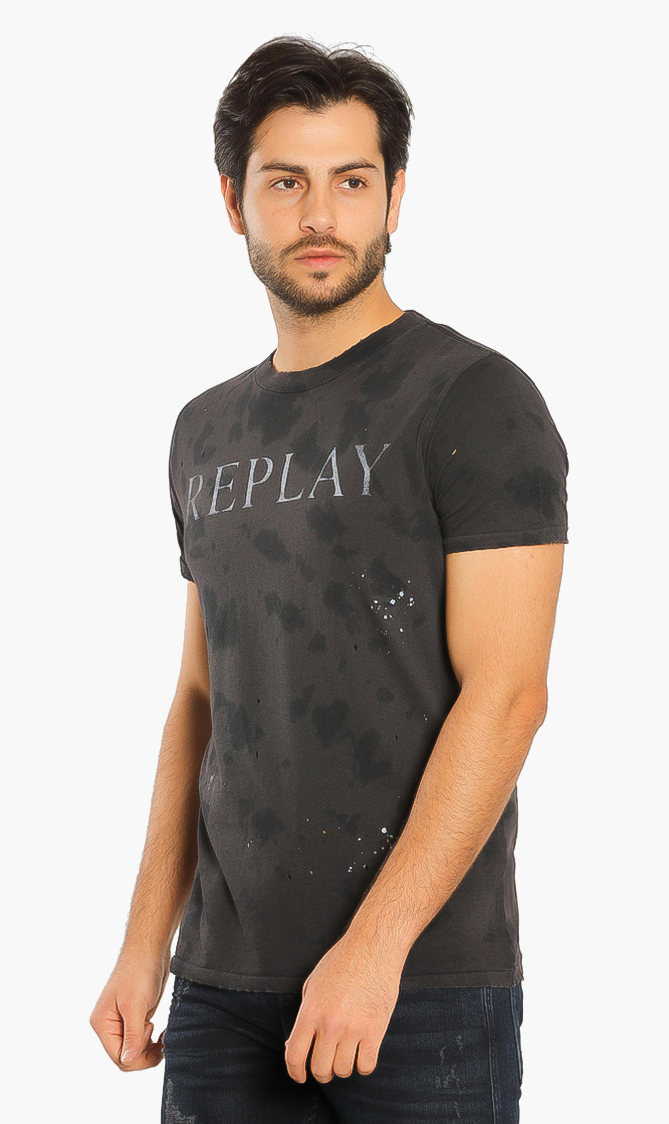 

Replay Lasered Pattern Crew Neck T-shirt