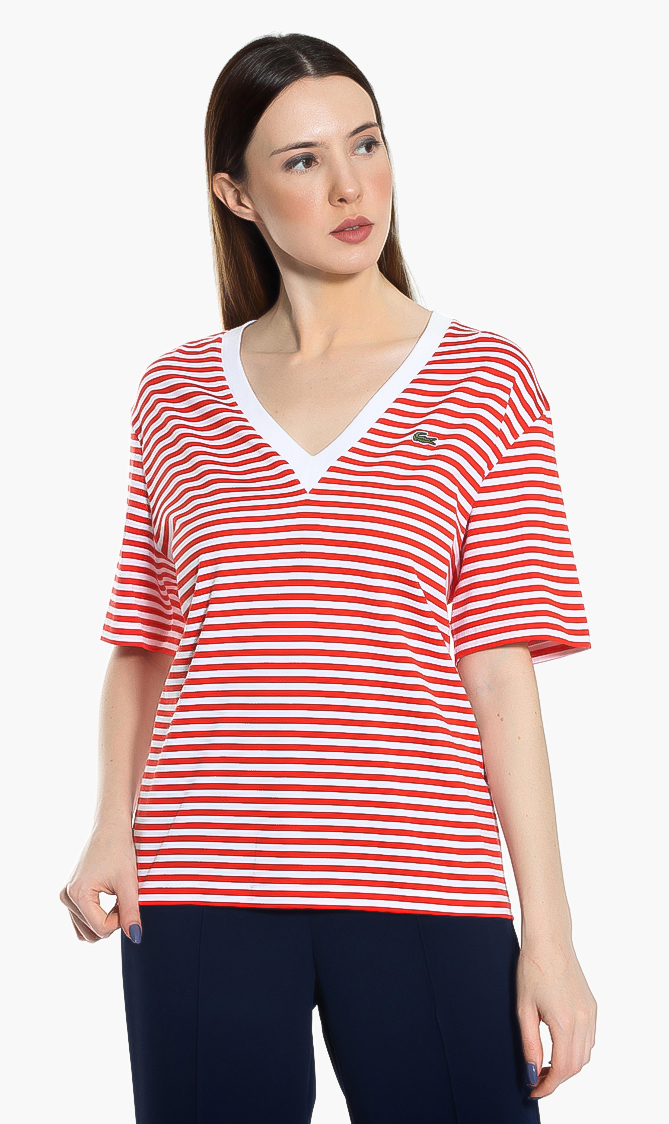 

Lacoste V-neck Stripes T-shirt