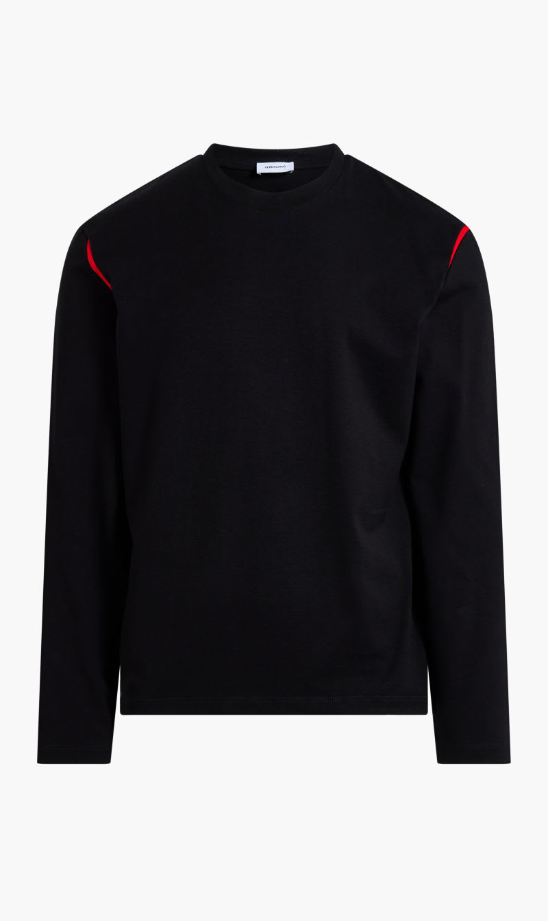 

Salvatore Ferragamo Black Slices Organic Cotton Long Sleeves Tee-shirt for Men | The Deal Outlet