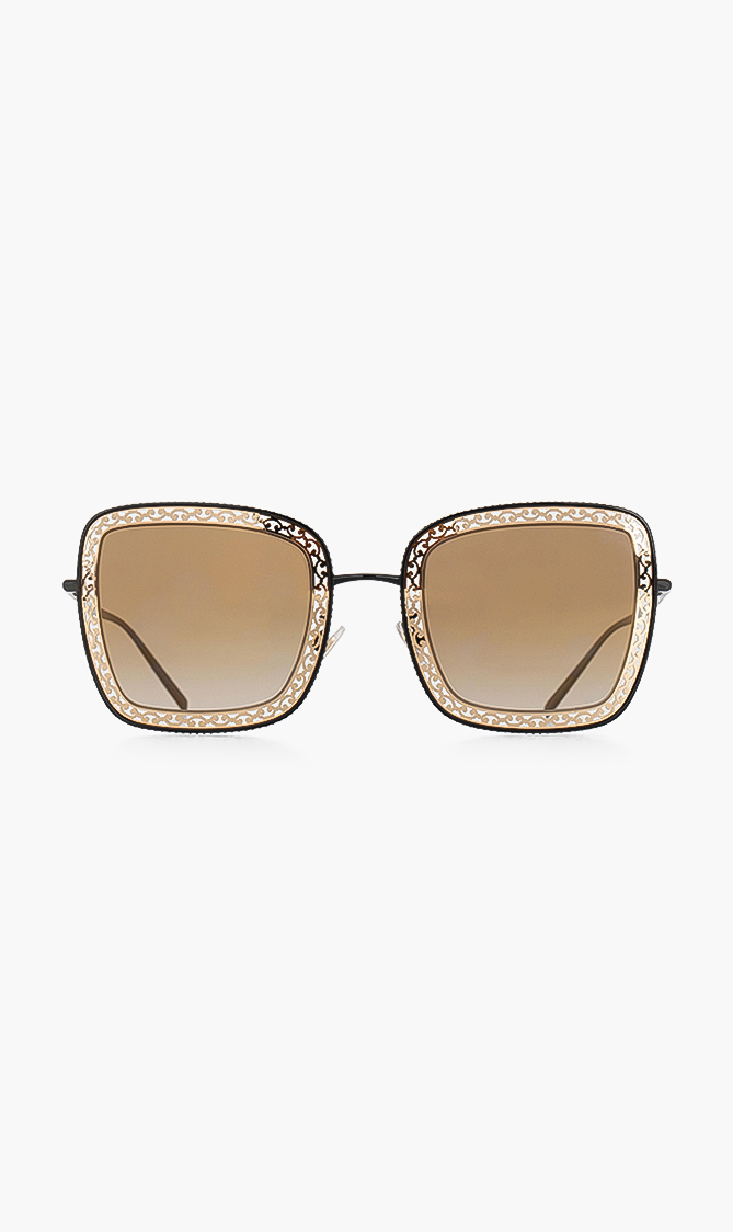 

Dolce&gabbana Filigree Trim Square Sunglasses