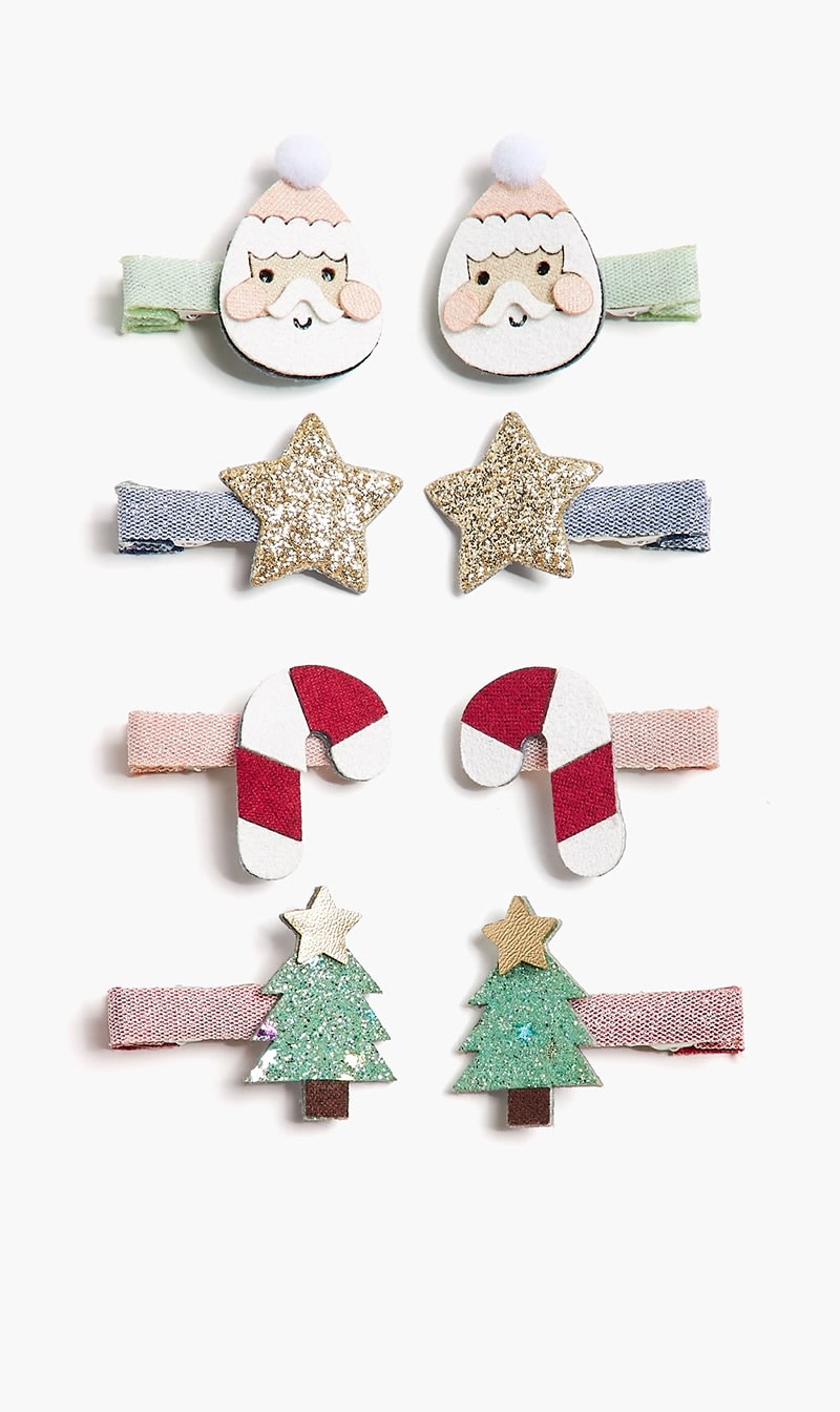 

Mimi & Lula Multi-color Santa Mini Clips Christmas Santa Mini Clips for Girls | The Deal Outlet