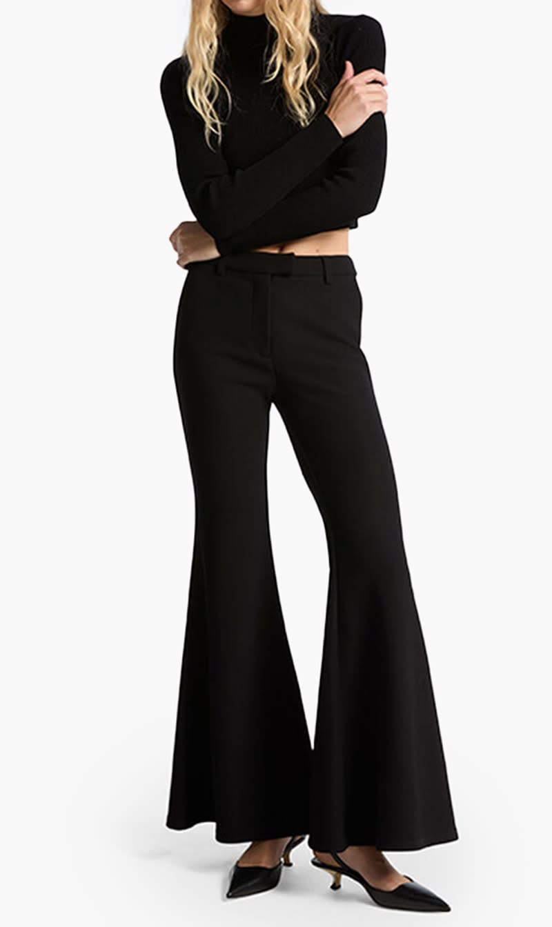 

Michael Kors Black Hi Rise Super Flare Pant for Women | The Deal Outlet