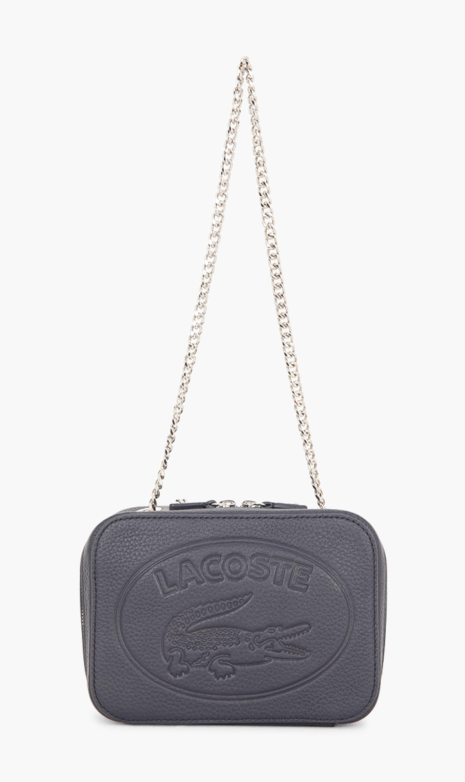 

Lacoste Croco New Grained Leather Zip Crossover Bag
