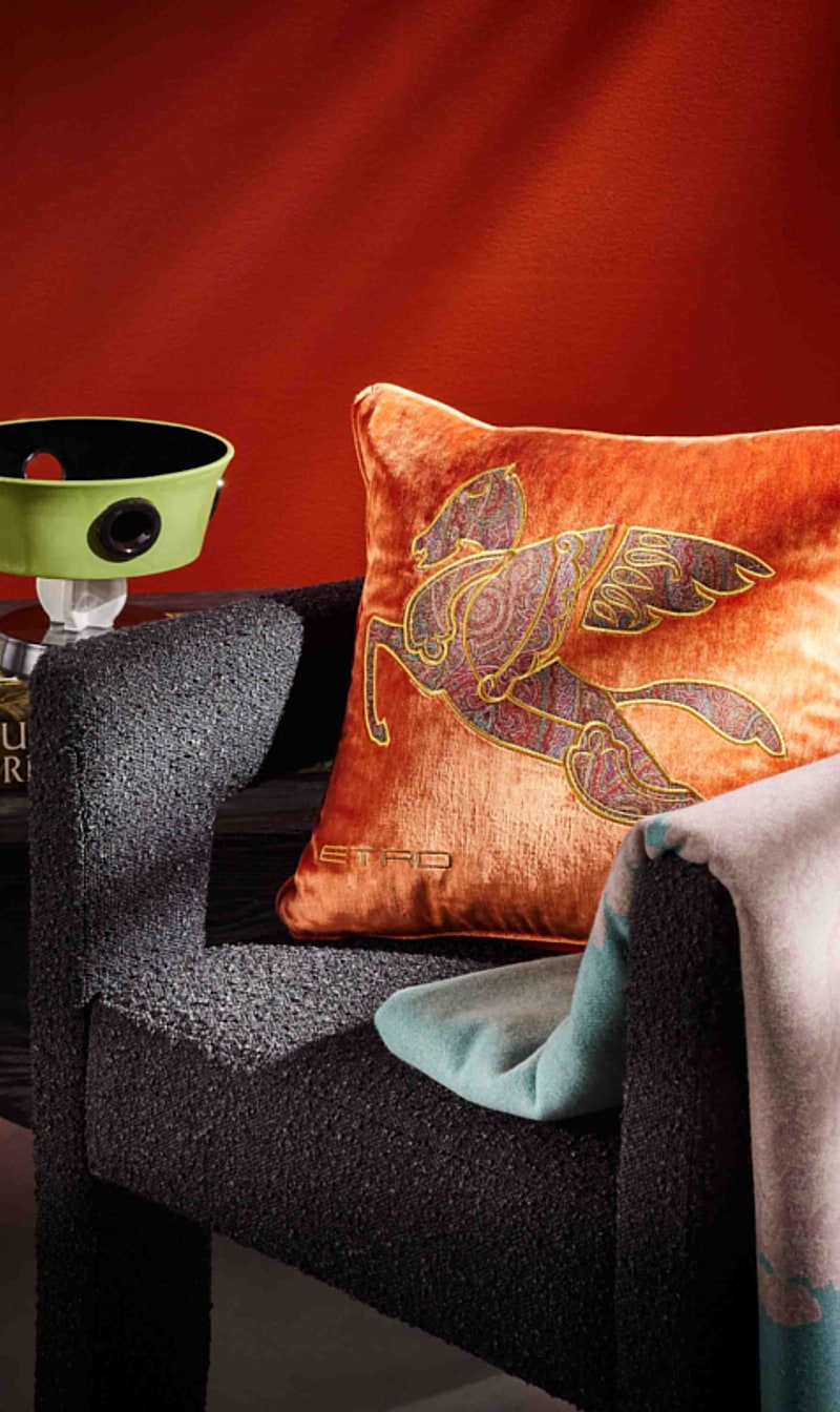 

Etro Orange Villeneuve Fringed Throw | The Deal Outlet
