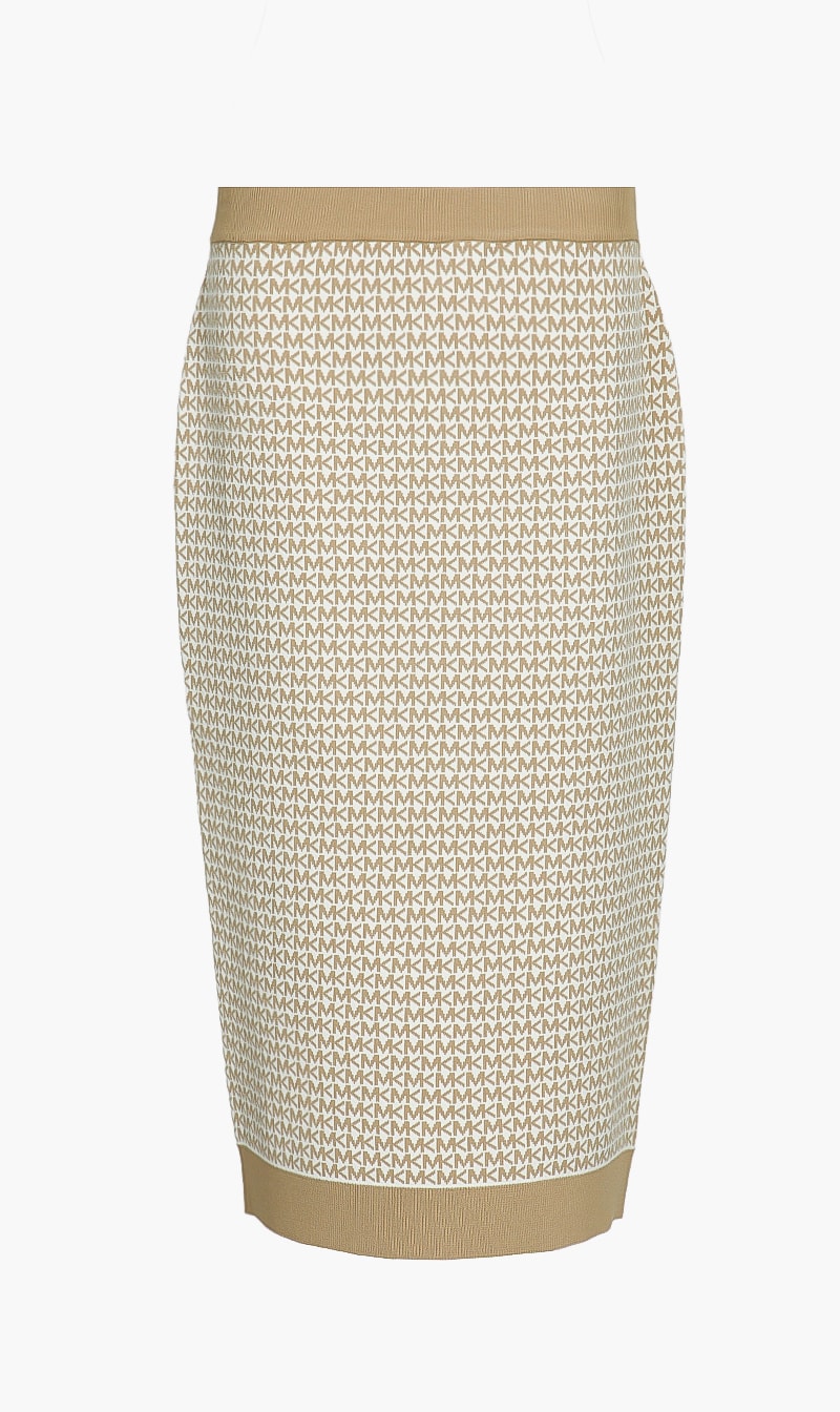 

All Over Print Skirt, Beige