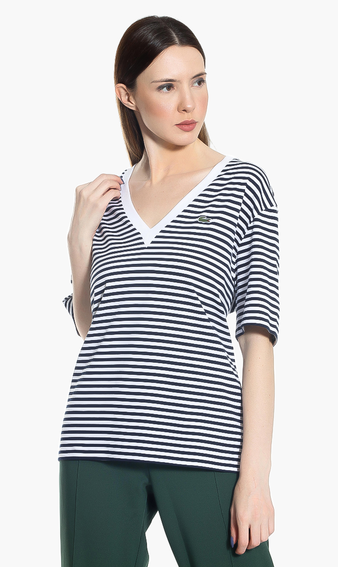 

Lacoste V-neck Stripes T-shirt