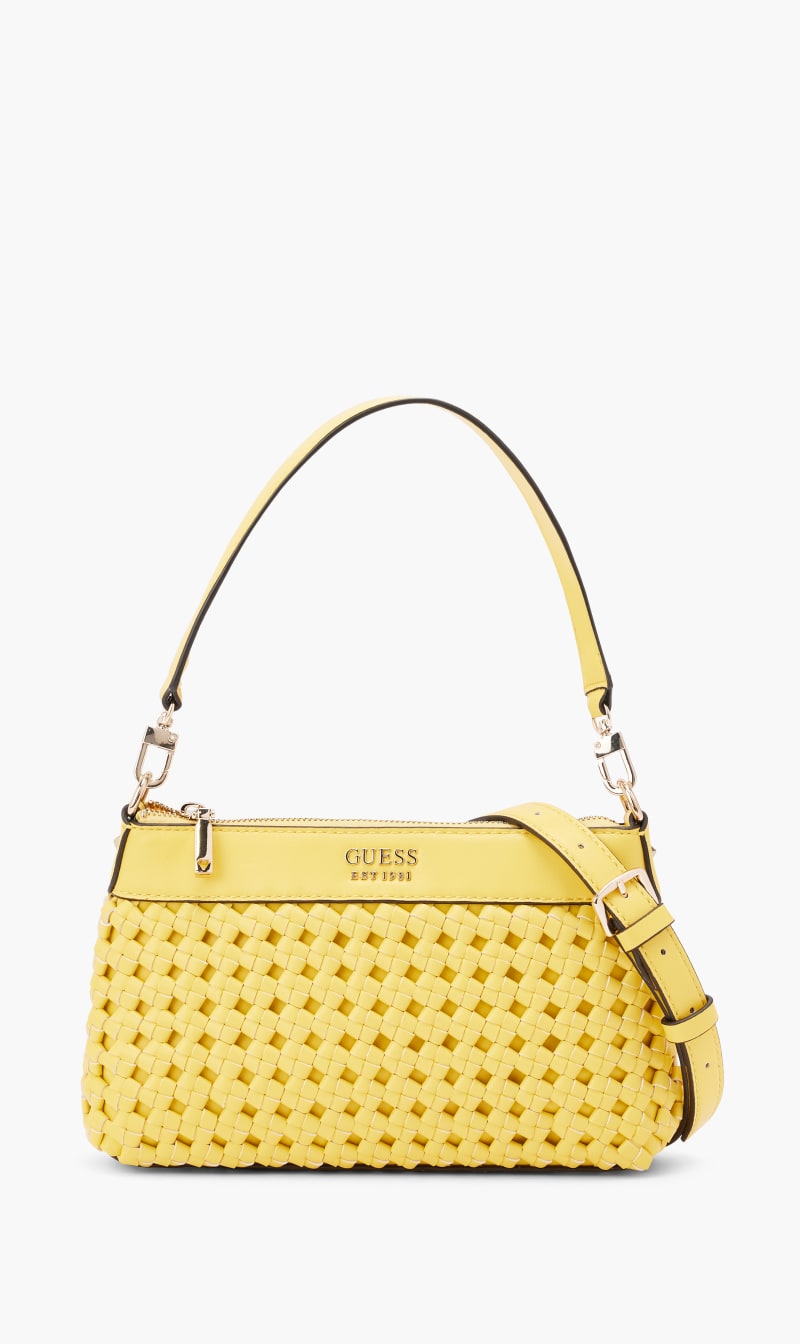 

Guess Yellow Sicilia Top Zip Shoulder Bag for Women | The Deal Outlet