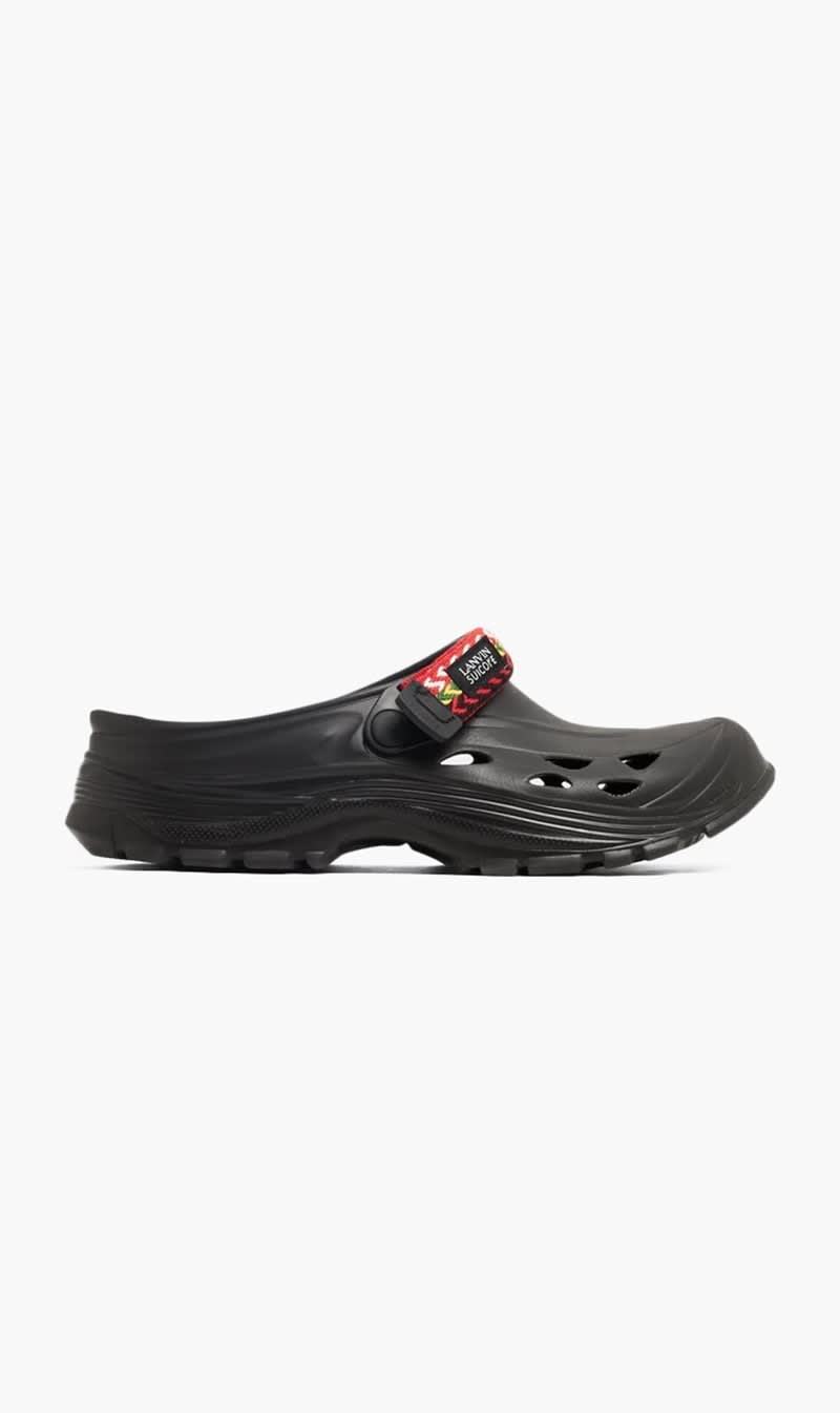 

Lanvin Black Lanvin X Suicoke Slippers Curb Laces for Men | The Deal Outlet