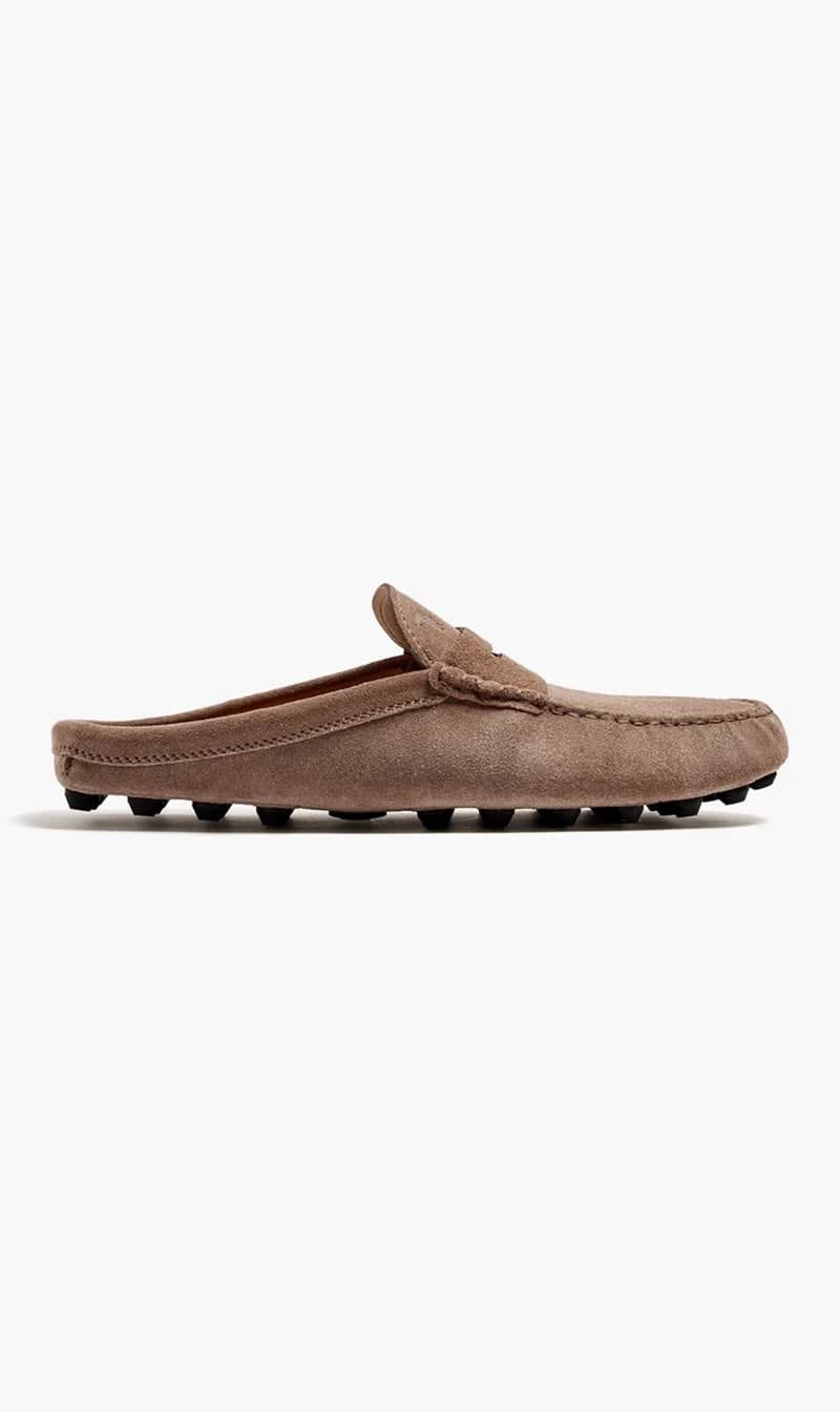 

Tod's Brown Gommino Bubble Suede Mules for Men | The Deal Outlet