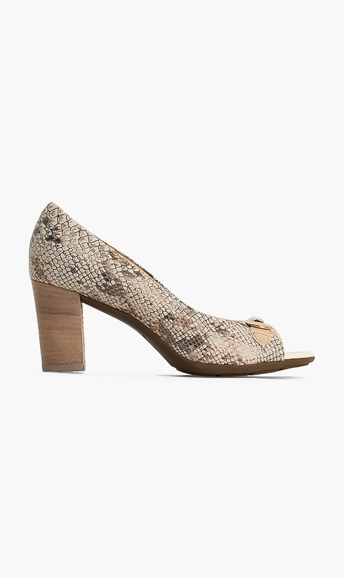 

Geox Annya Python Print Leather Pumps