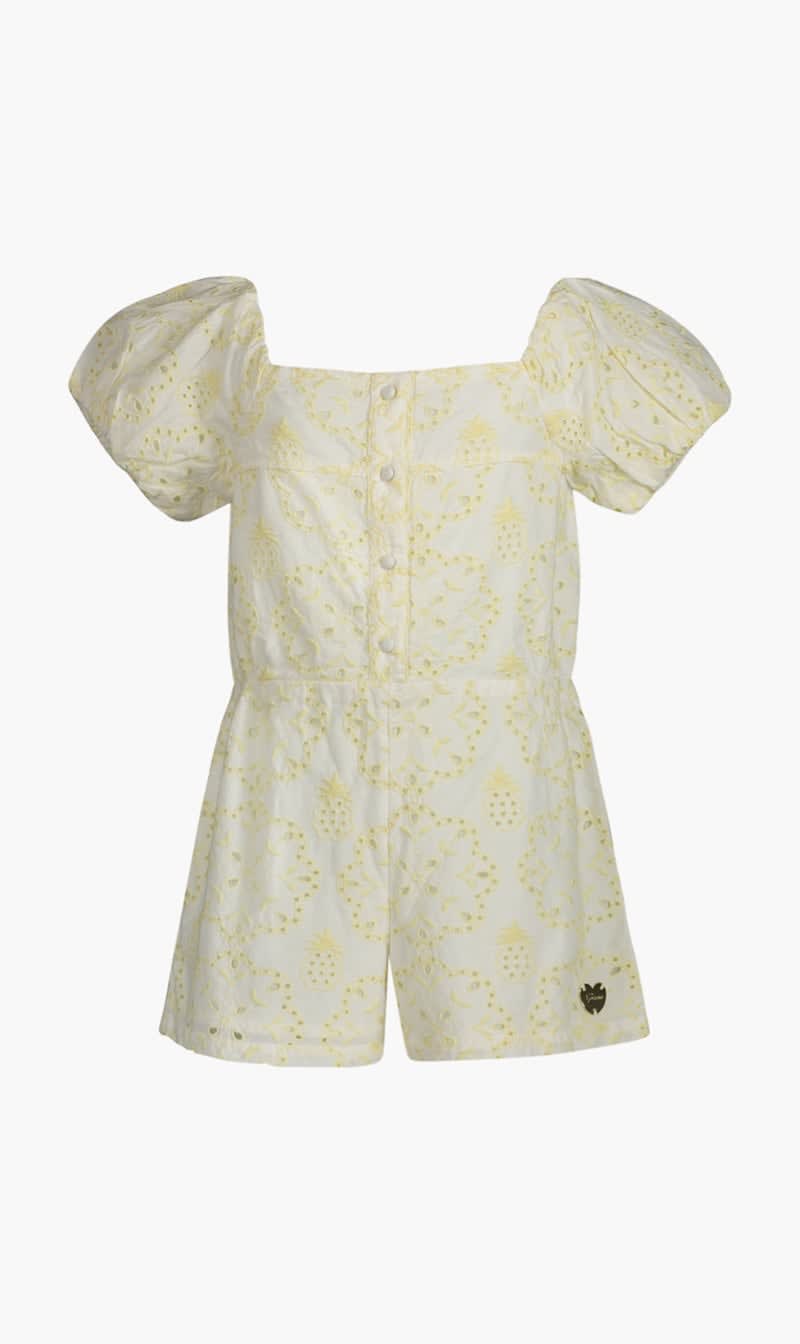 

Guess Yellow Ss Sangallo Romper for Girls | The Deal Outlet