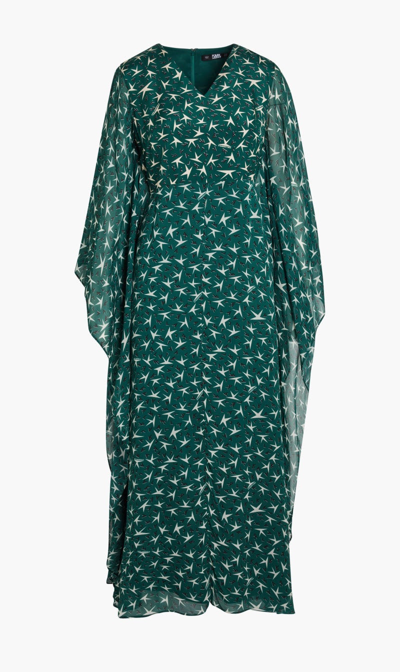 

Karl Lagerfeld Green Printed Kaftan for Women | The Deal Outlet