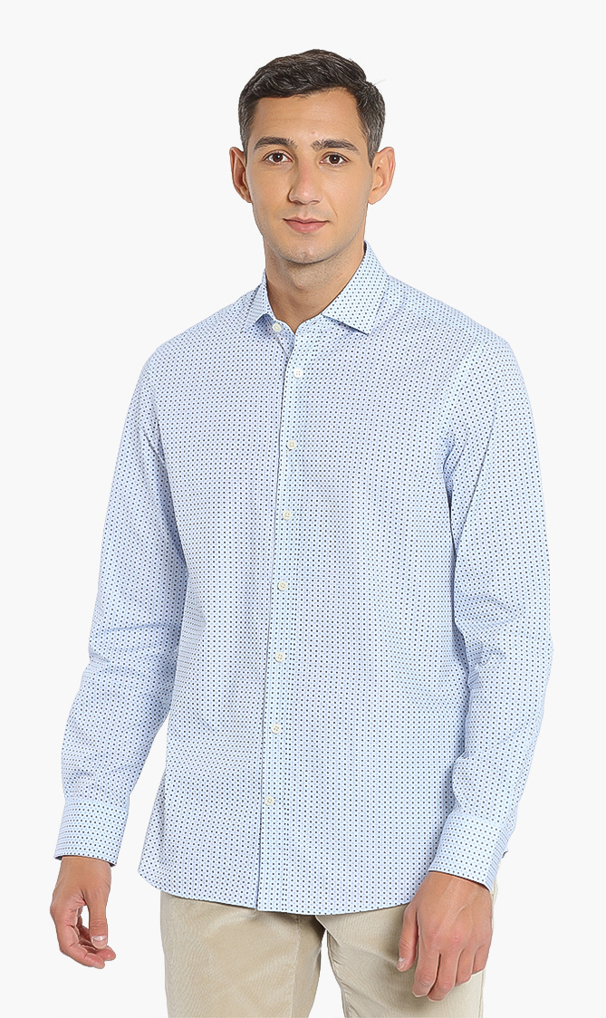 

Hackett London Cross Print Kent Slim Fit Shirt