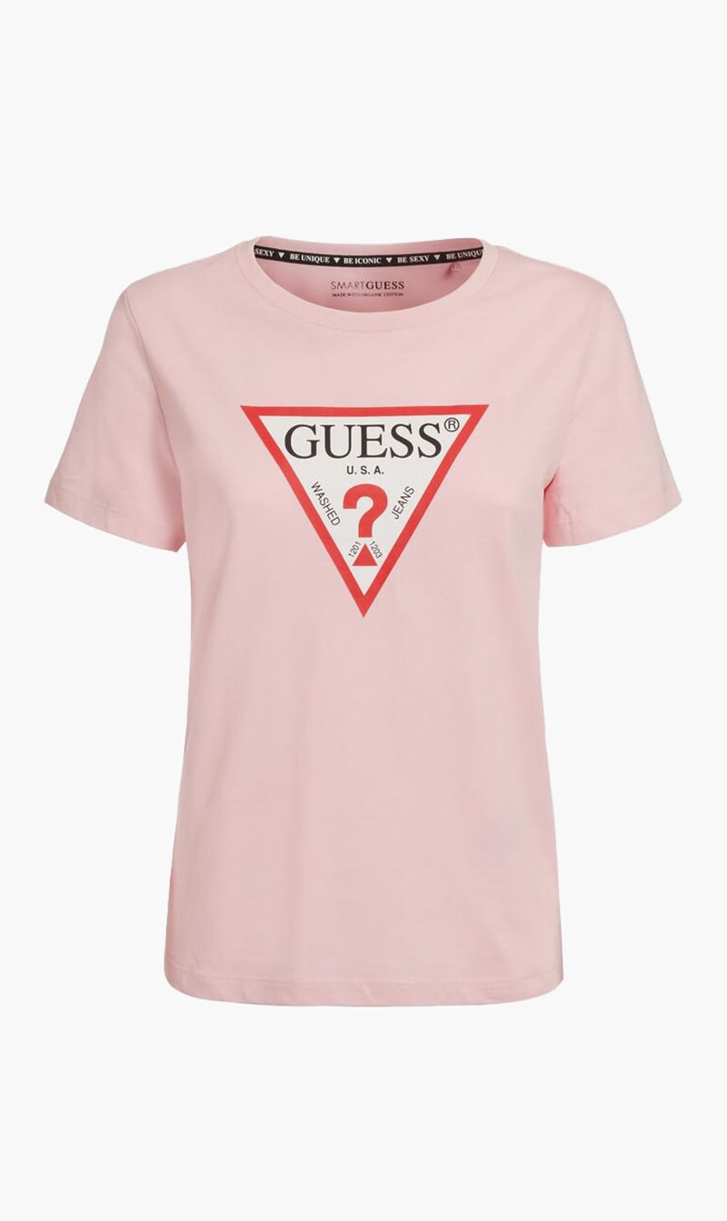 

Guess Pink Classic Logo Top for Women | The Deal Outlet