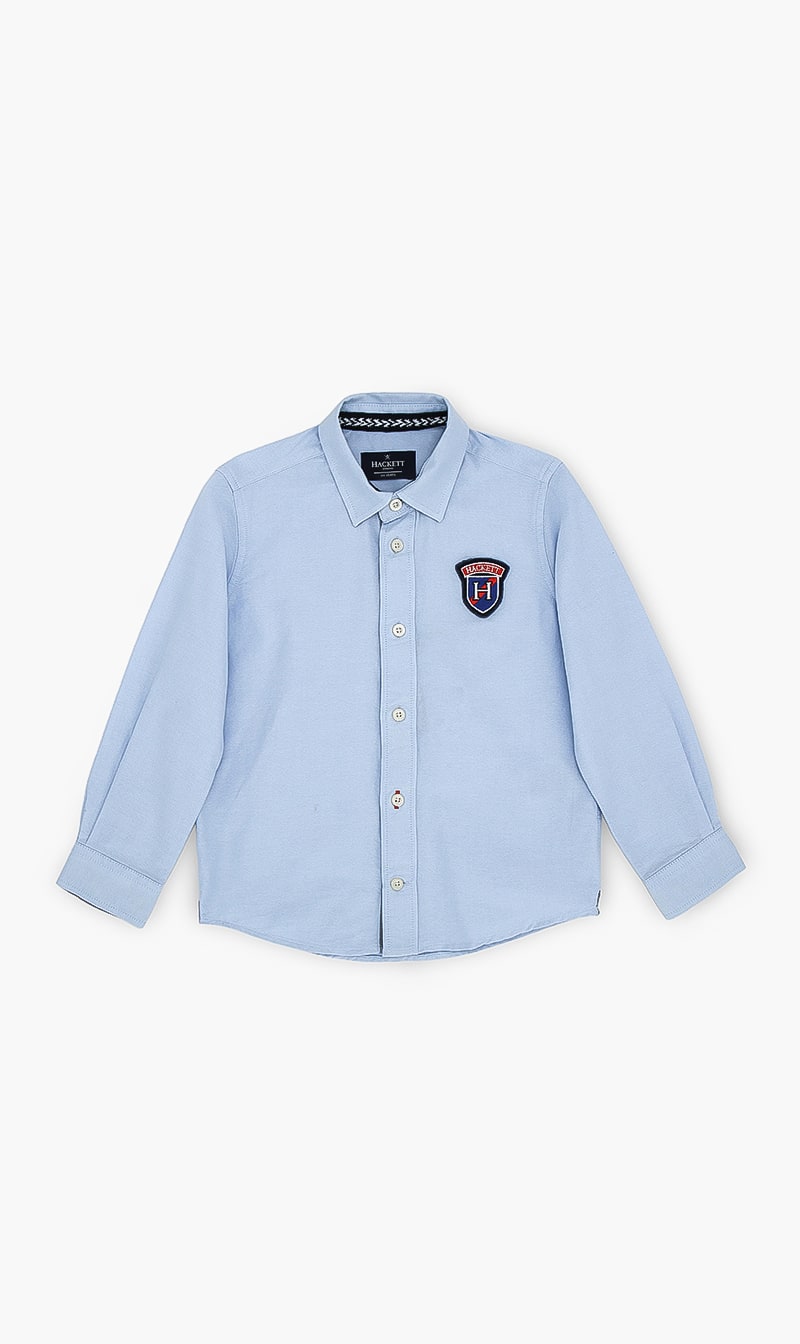 

Solid Long Sleeves Shirt, Blue
