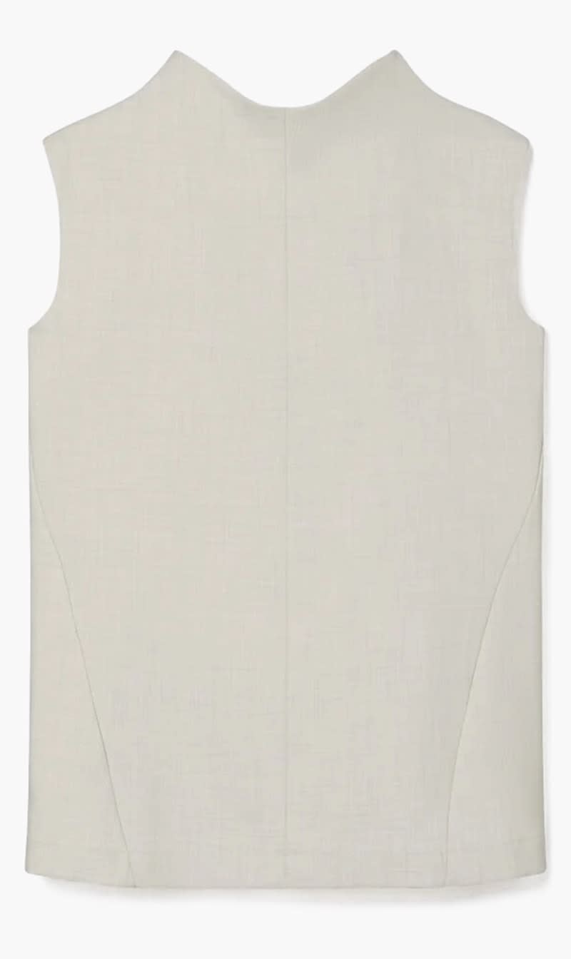 

Tory Burch Grey Neck Drapey Mélange Tank for Women | The Deal Outlet
