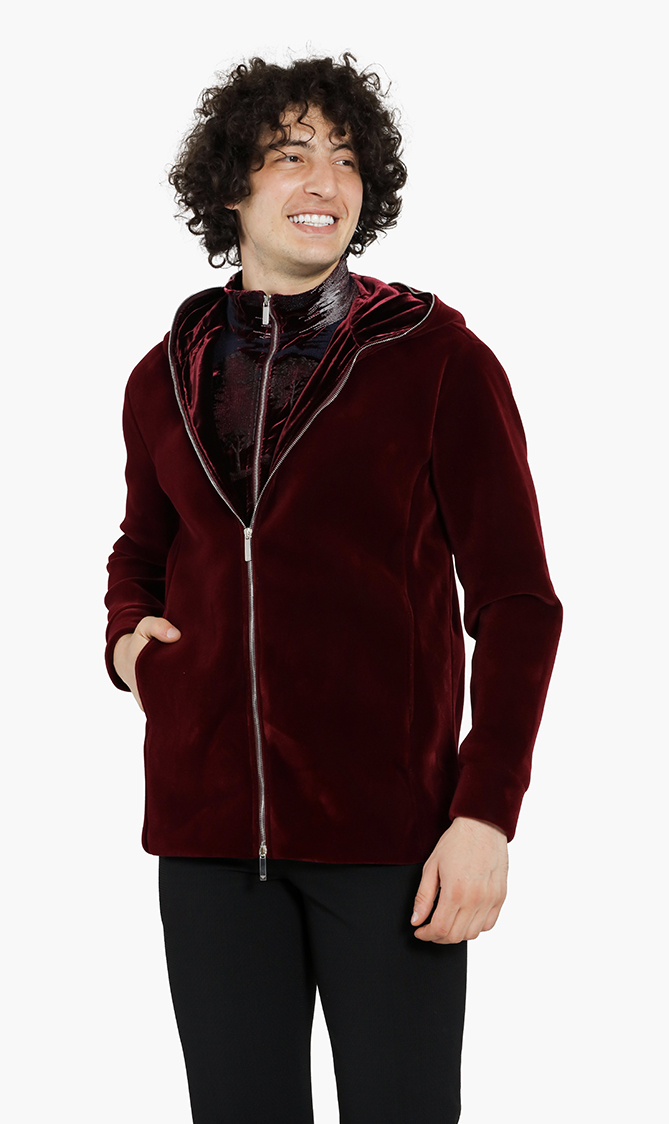 

Emporio Armani Velour Hooded Jacket