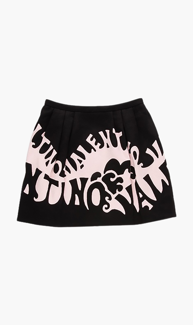 

Valentino Logo Print Skirt