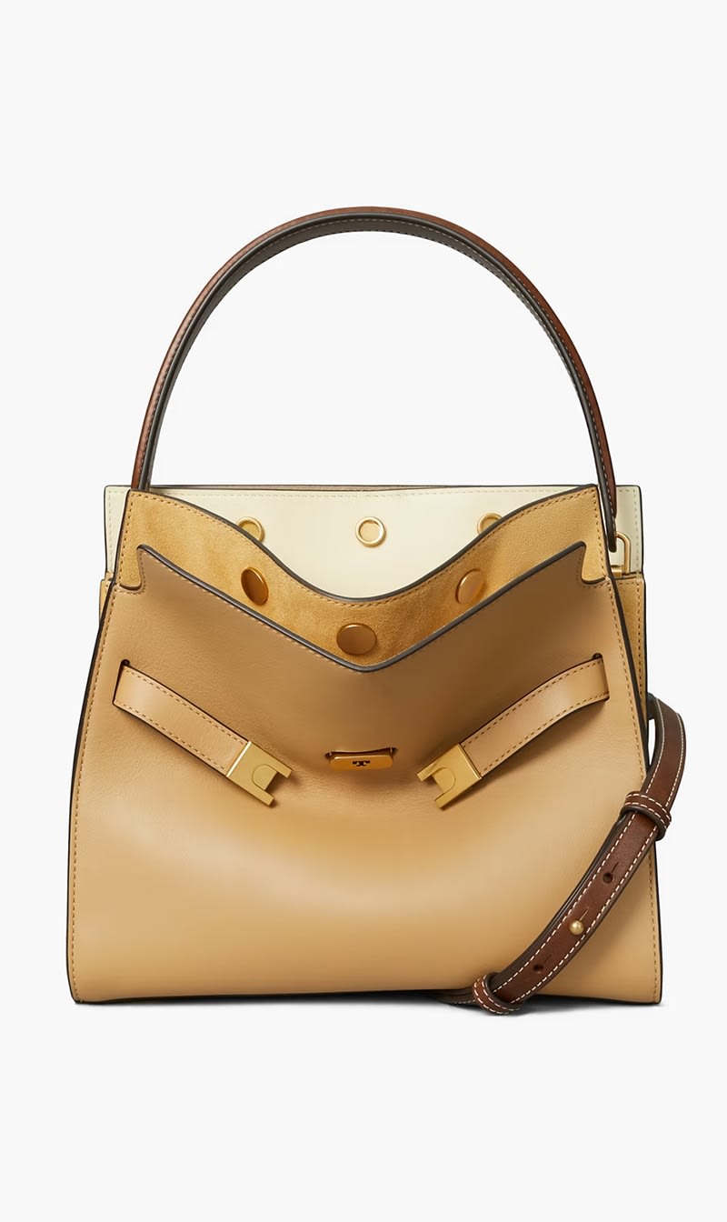 

Tory Burch Brown Lee Radziwill Double Bag for Women | The Deal Outlet