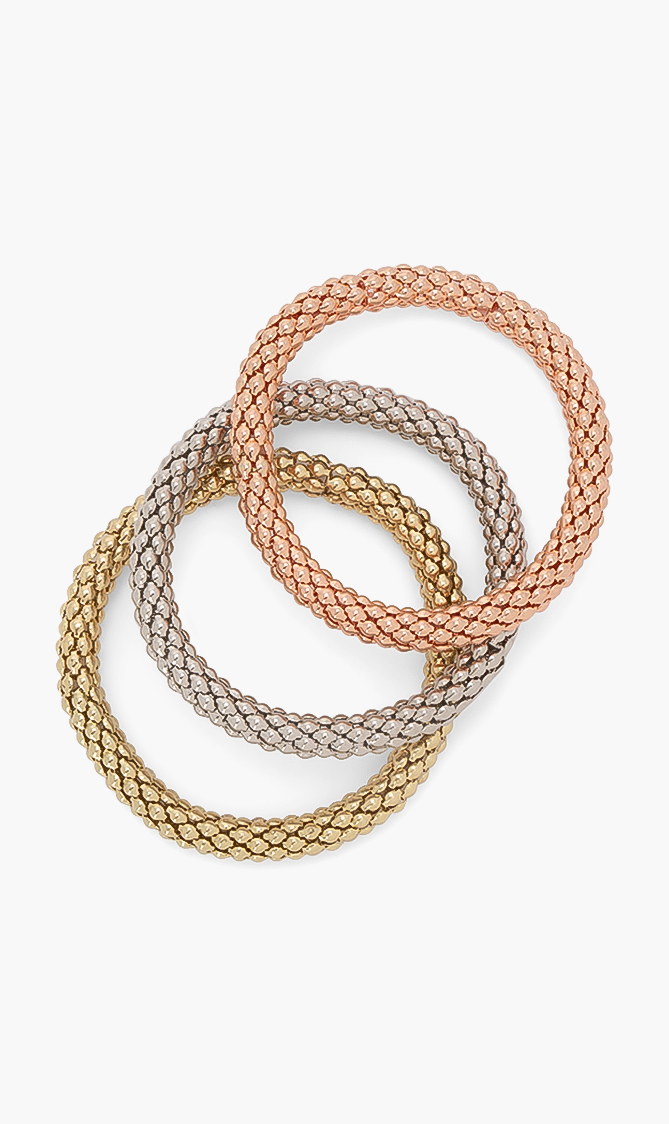 

Time Design Colourblock 3 Bangles Set