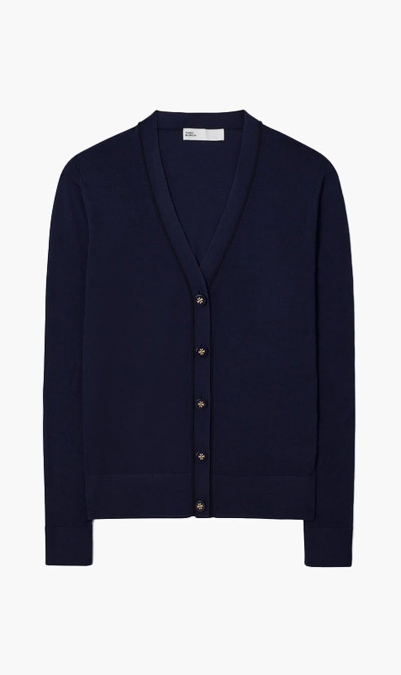

Tory Burch Blue Simone Cardigan for Women | The Deal Outlet