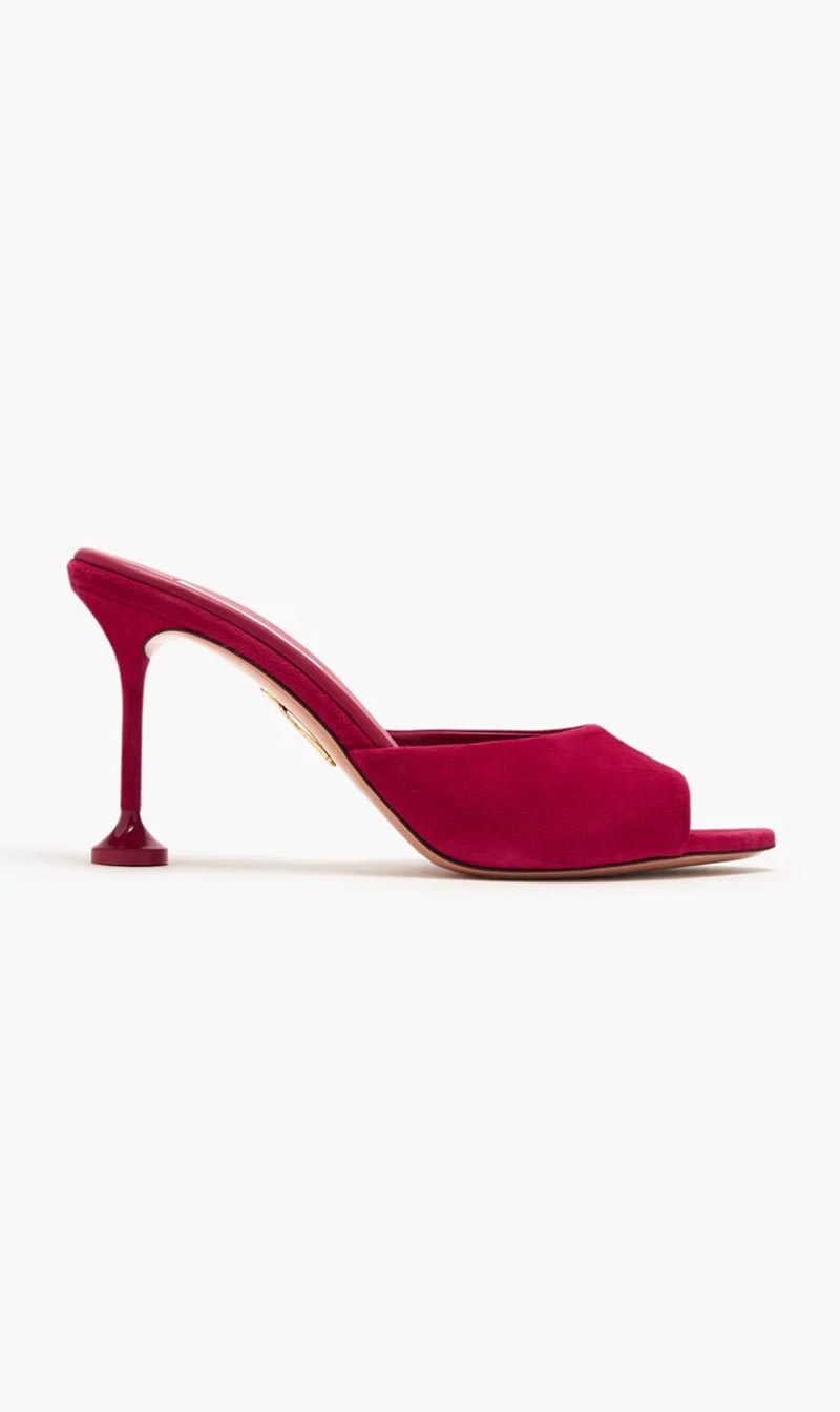 

Aquazzura Firenze Red Bisous Mule 85 for Women | The Deal Outlet