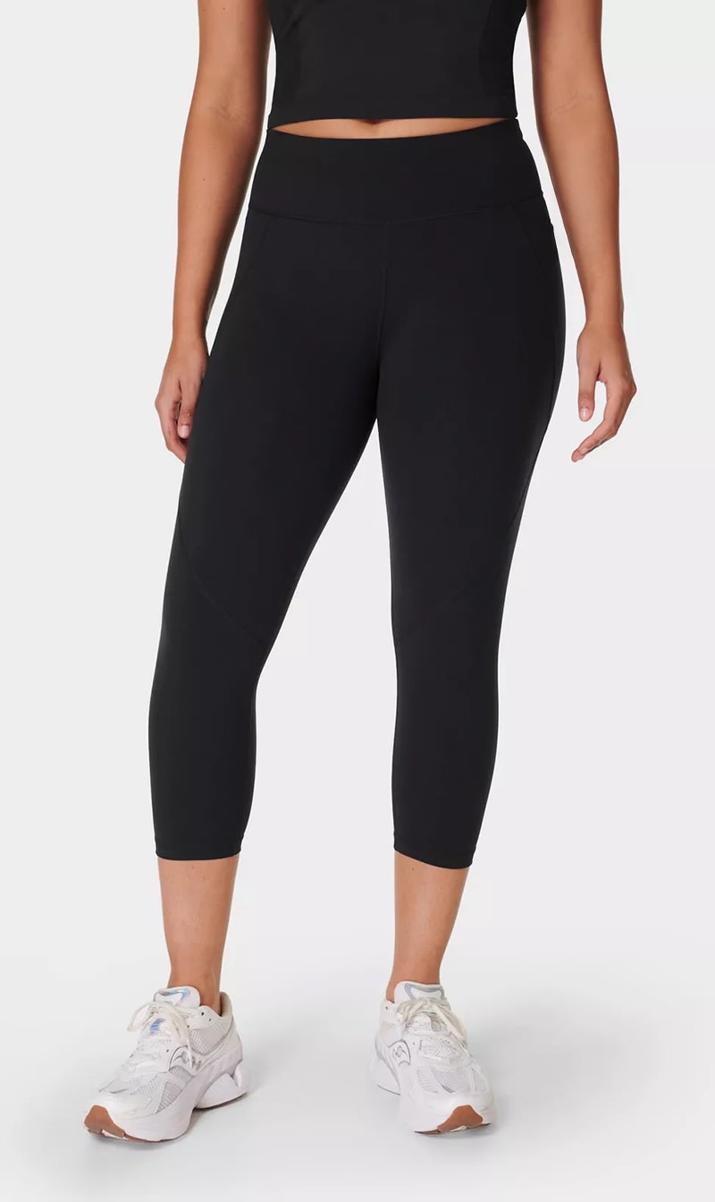 

Sweaty Betty Black Power Cropped Workout Leggings for Women | The Deal Outlet