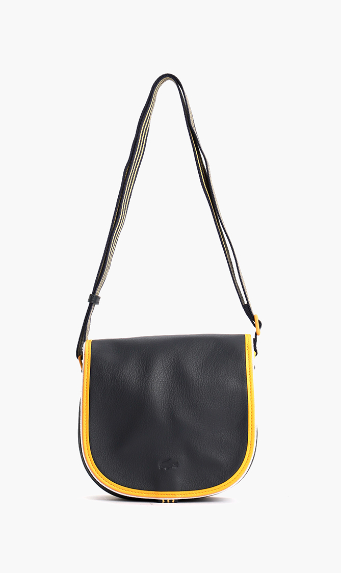 

Court Line Contrast Piping Crossbody Bag, Blue