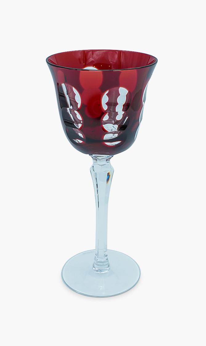 

CHRISTOFLE Kawali Red Crystal Wine Glass