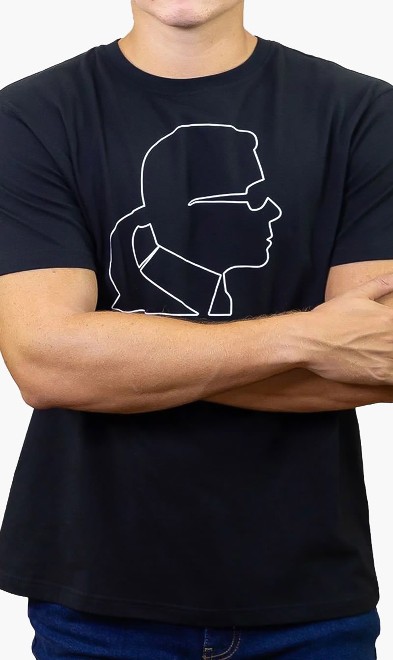 

Karl Lagerfeld Black Karl Cameo T Shirt for Men | The Deal Outlet