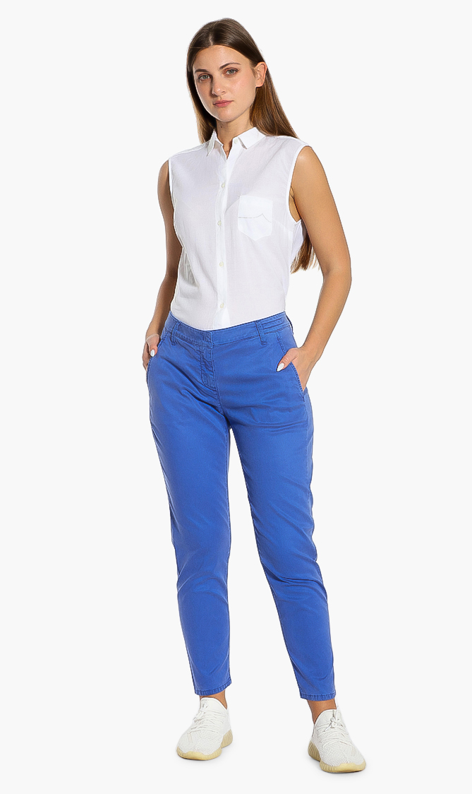 

Piper Solid Pants, Blue