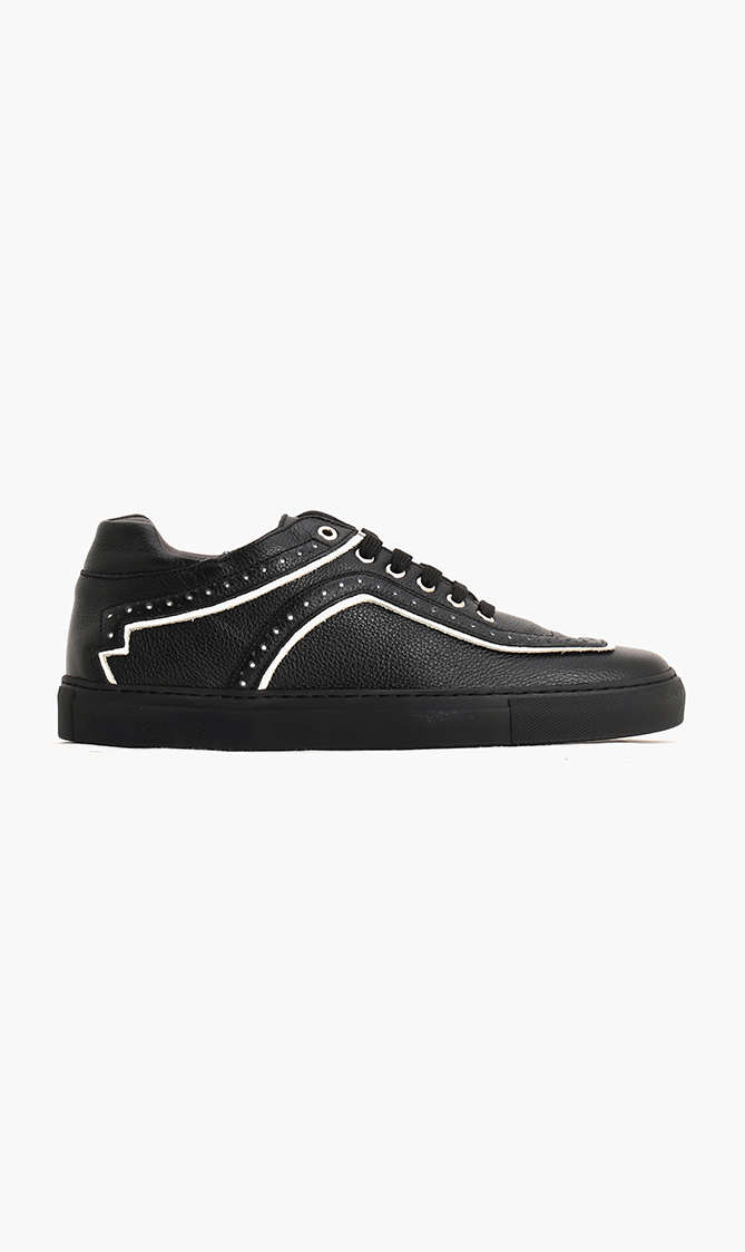

Pollini Serena Leather Sneakers